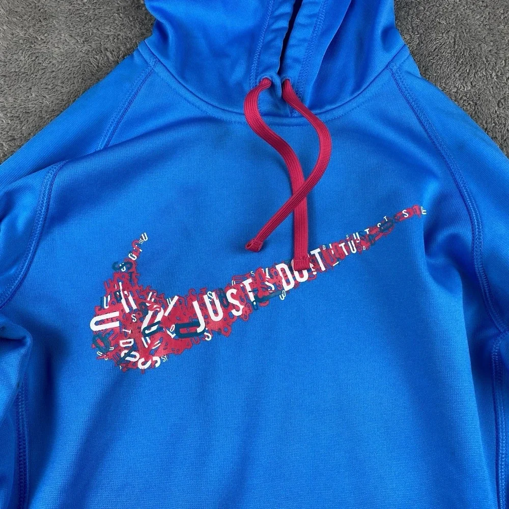 Nike Therma Fit Hoodie Womens XS Blue Pink‎ Long Sleeve
